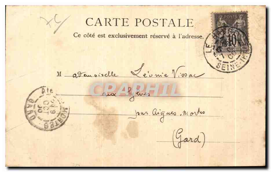 CPA Souvenir du Havre Bateaux Port — Rückseite