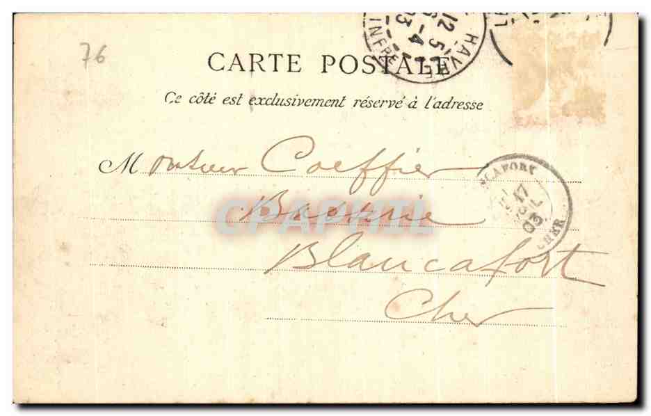 CPA Le Havre Le Port La Normandie Bateaux — Rückseite