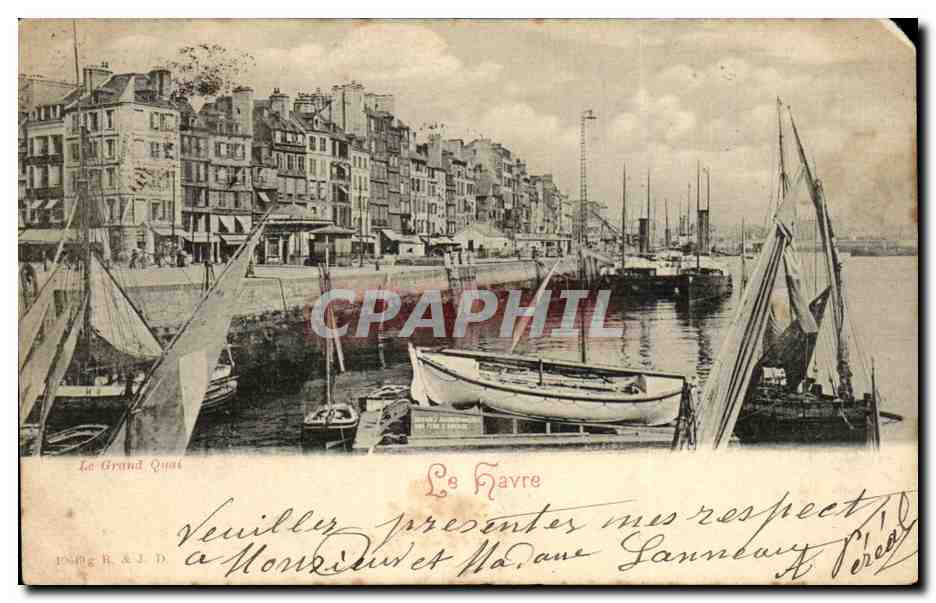 CPA Le Havre Le grand quai Bateaux