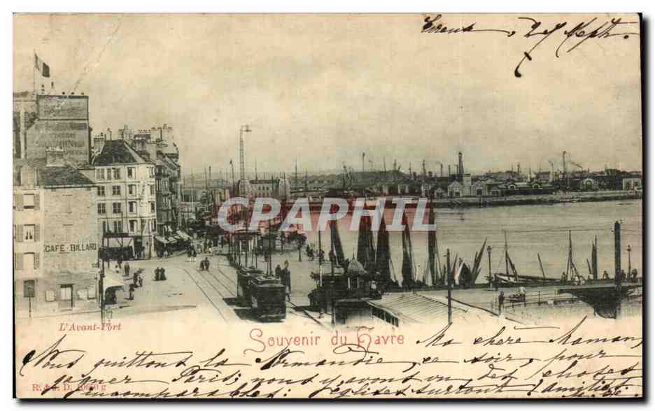 CPA Le Havre Souvenir L avant port Bateaux