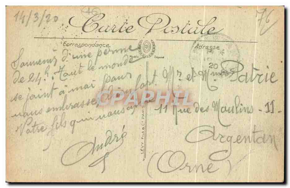 CPA Le Havre Le Transatlantique France en Mer Le sillage du bateau — Rückseite