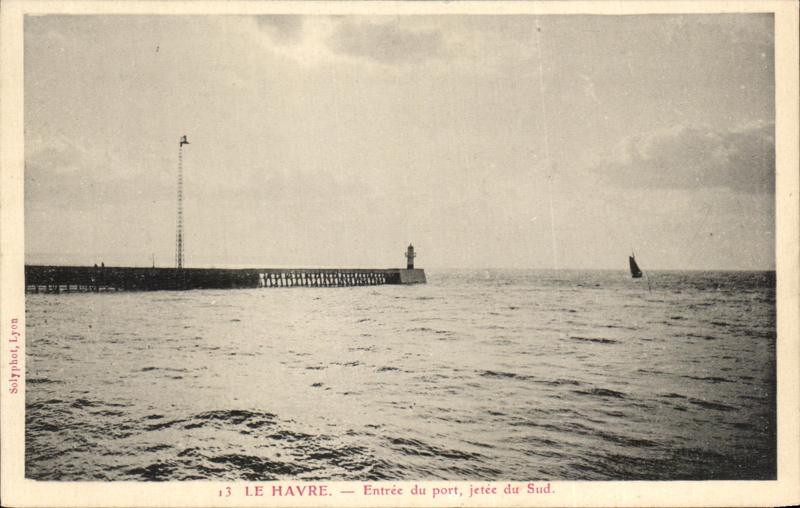 CPA Le Havre Entree du Port Jetee du Sud