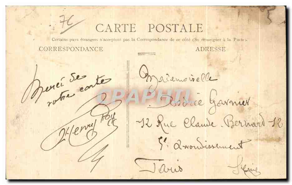 CPA Le Havre Le Grand Quai et le Bateau de Southampton — Rückseite