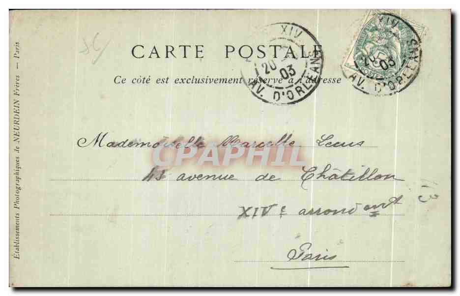 CPA Le Havre La Jetee un Jour de Tempete Phare  — Rückseite