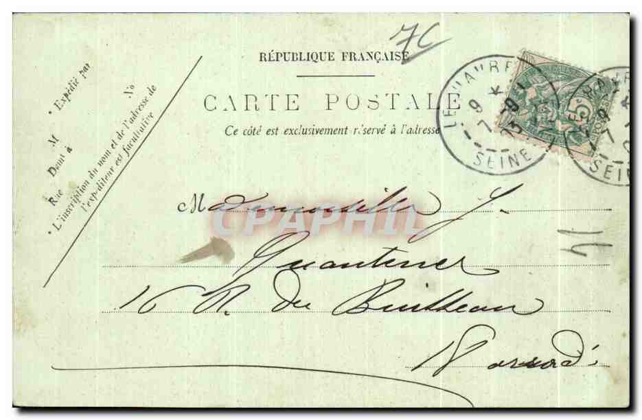 CPA Le Havre La Jetee et avant Port Bateau Voilier  — Rückseite