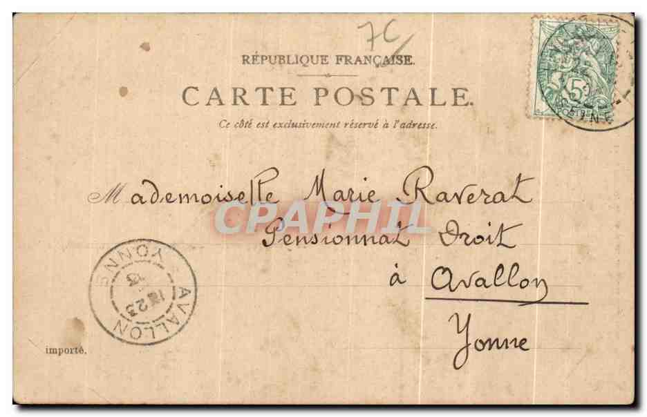 Le Havre, l'Avant-Port — Sortie d'un Transatlantique — Éditeur B. & D. n° 762 — Reverso