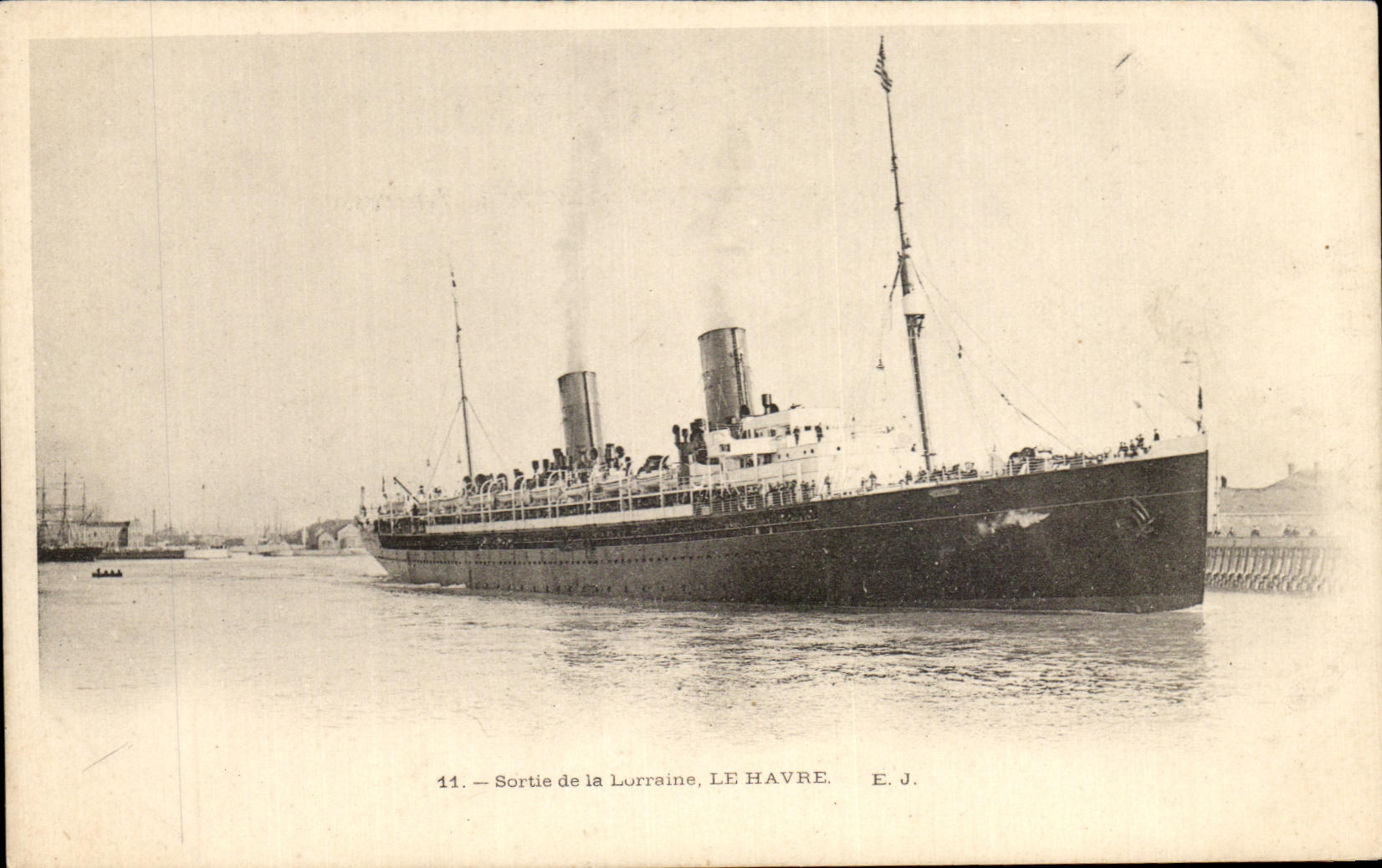 Sortie de la Lorraine, LE HAVRE — E. J. — n°11