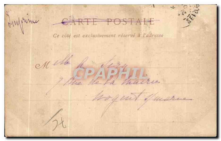 Le Steamer « LE SINAI » des Messageries Maritimes entrant au Bassin de l'Eure — ND Phot — Verso