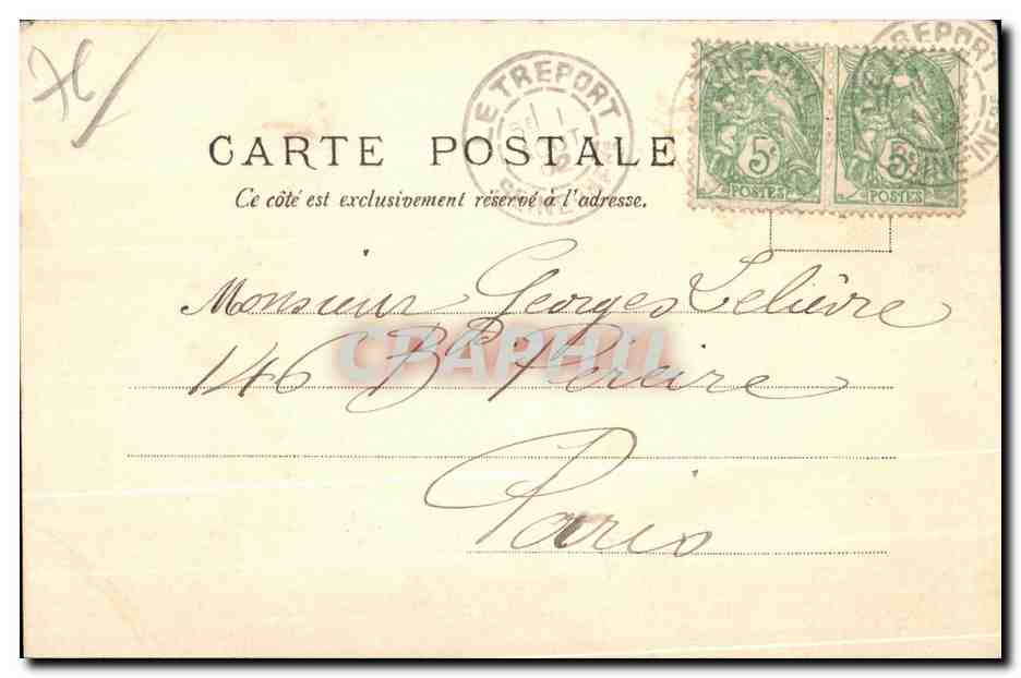 Entrée d'un trois mats — V.P. No. 19638 — Reverso