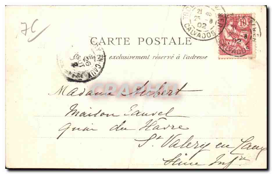 CPA Le Havre Trois Monts et ses Voiles Bateau Voilier — Rückseite
