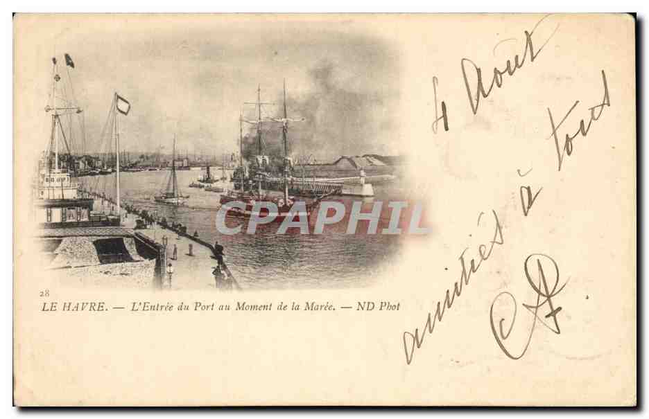 Le Havre — L'Entrée du Port au Moment de la Marée — ND Phot