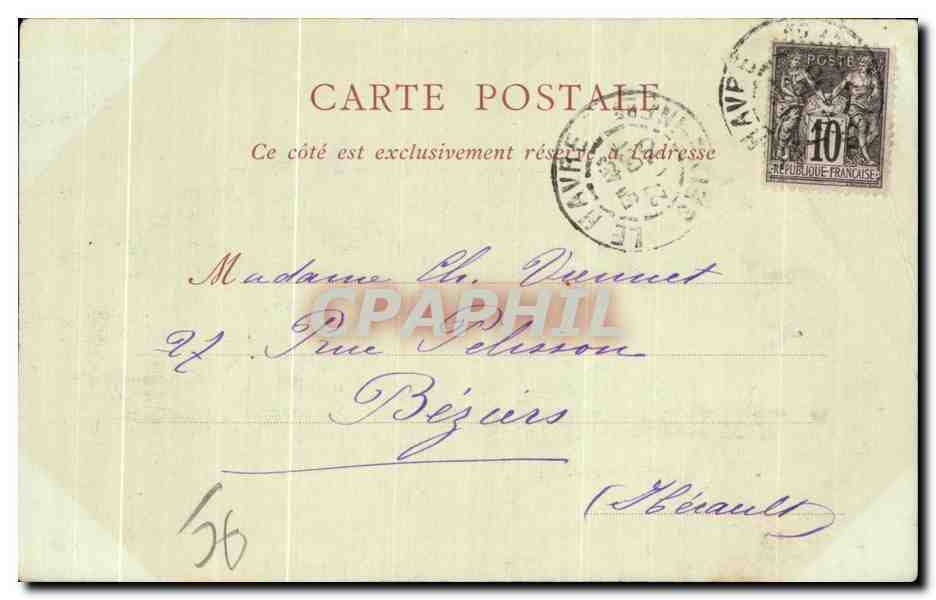 Le Havre — L'Avant-Port au Moment de la Marée — ND Plot n°39 — Reverso