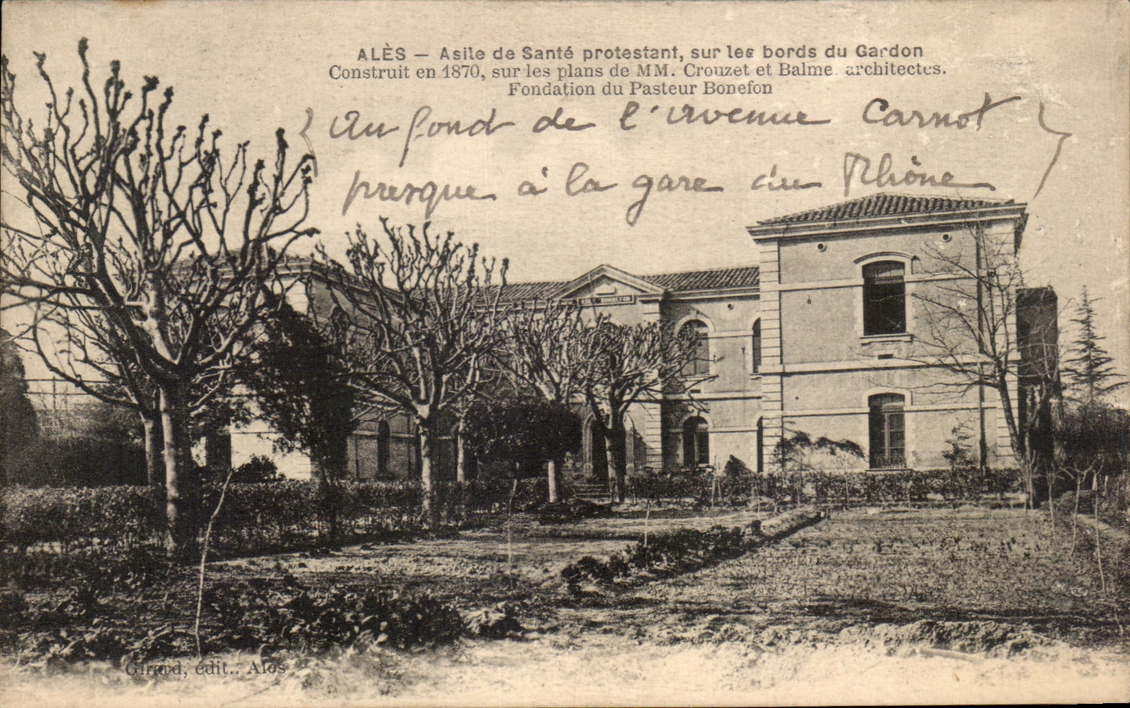 CPA Ales Aslle de Sante Protestant sur Les Bords du Gardon