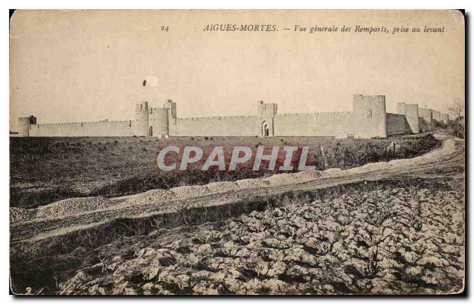 CPA Aigues Mortes Vue Generale des Remparts Prise Au Levant