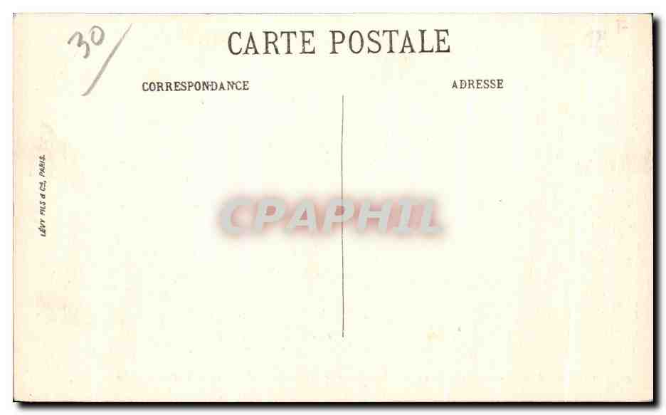 CPA Aigues Le Chateau du Gouverneur et la Tour Le Chemin de Ronde — Rückseite