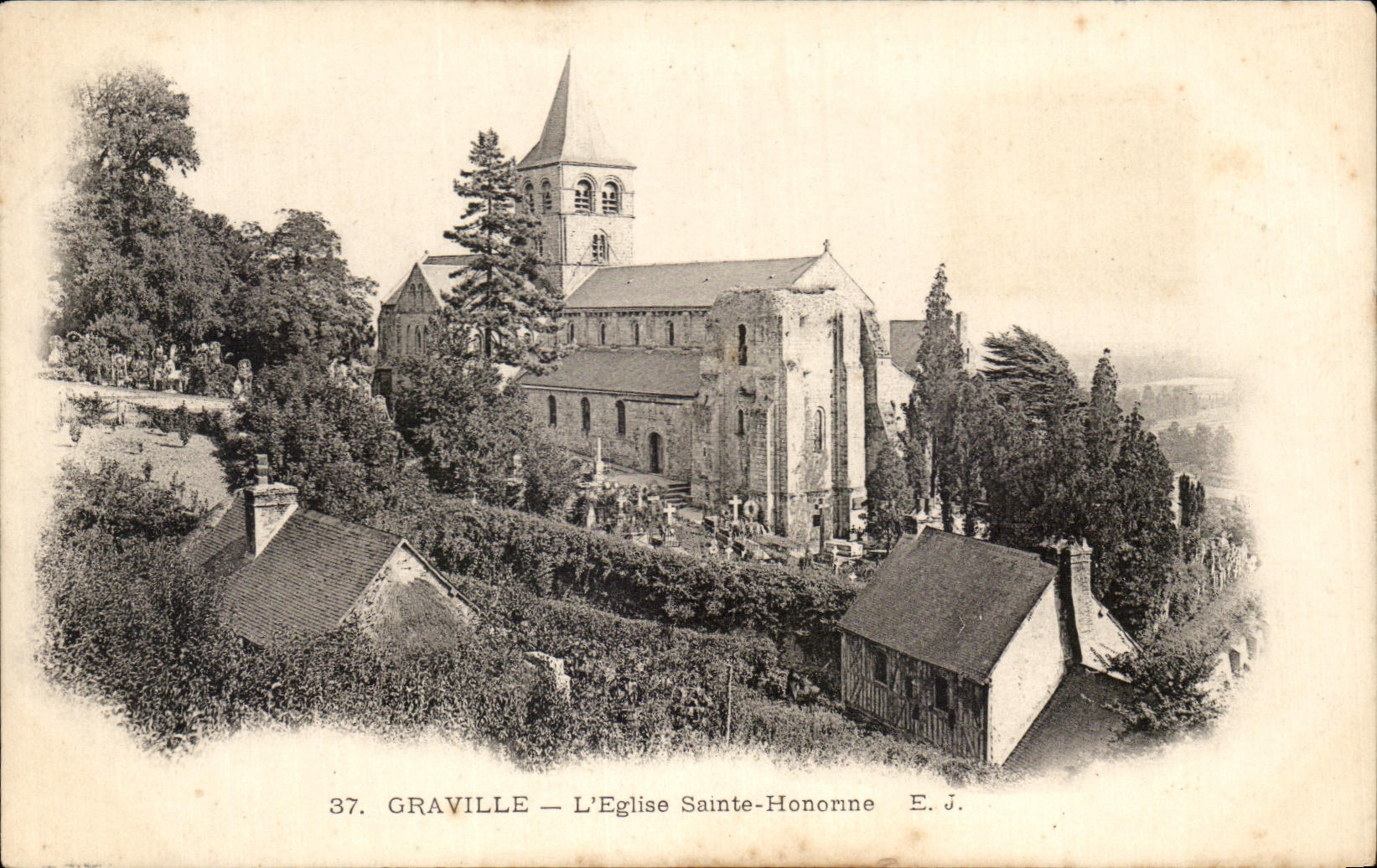 CPA Graville L Eglise Sainte Honorine