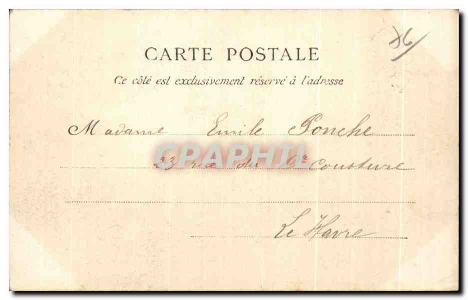 CPA La Normandie Le Havre La Vierge Noire Lieu de pelerinage  — Rückseite
