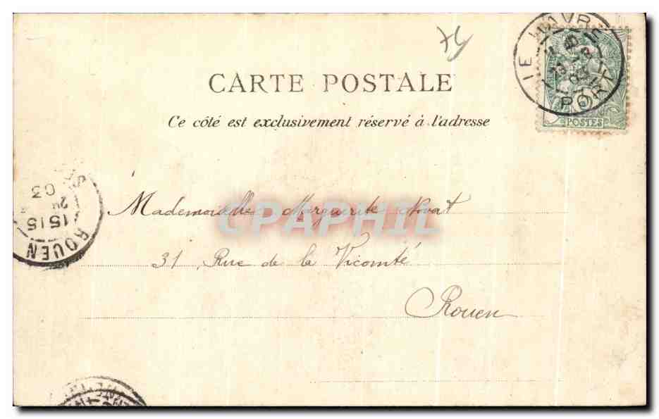 Graville-Sainte-Honorine — L'ancienne Abbaye — La C. by A. - Paris — Rückseite