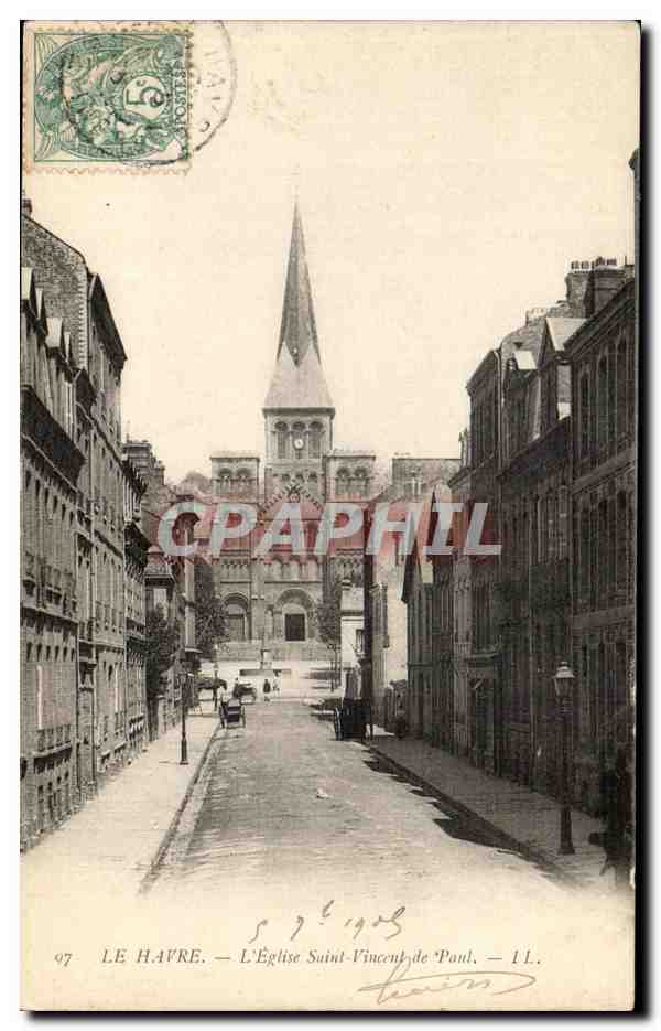 CPA Le Havre L Eglise Saint Vincent de Paul