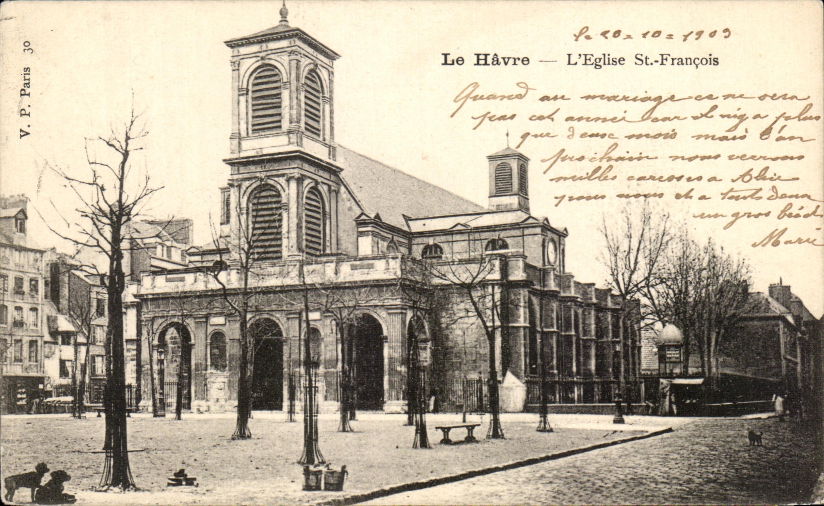 CPA Le Havre L Eglise St Francois