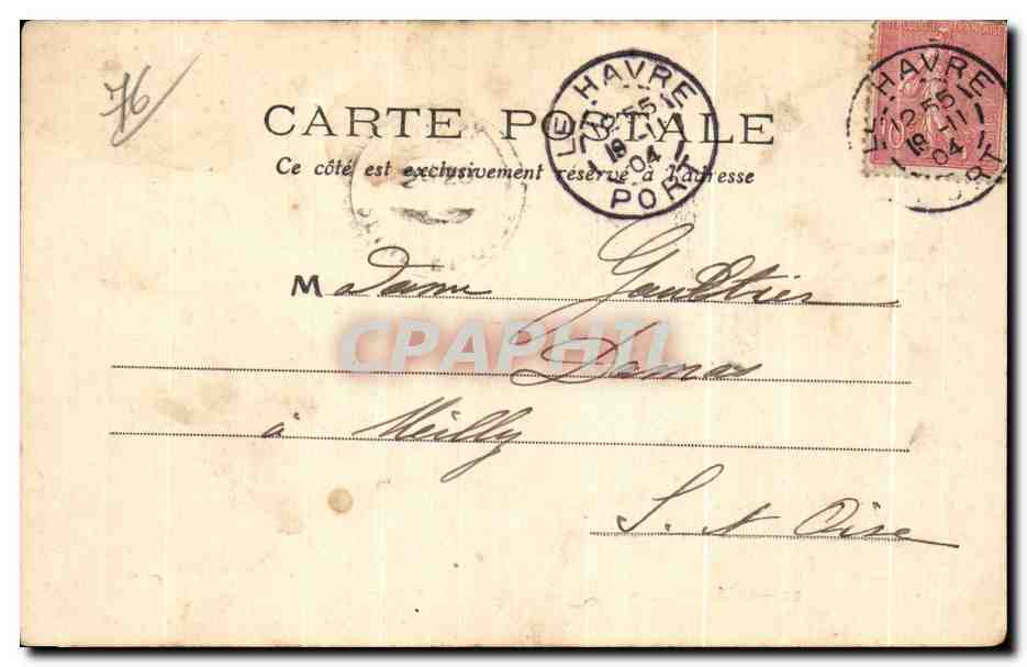 CPA Le Havre La Rue de Mexico et Rue Jules Lecesne — Rückseite