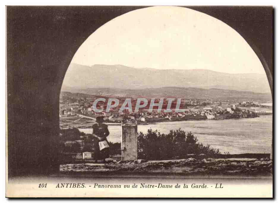 CPA Antibes Panorama Vu De Notre Dame de la Garde