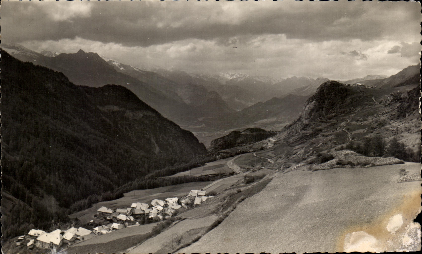 CPA Route des Grandes Alpes Vars Saint Marchellin Vue Generale