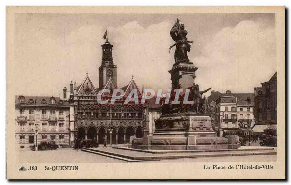 St-Quentin — La Place de l'Hôtel-de-Ville — CMI des Arts Photomécaniques, n°183
