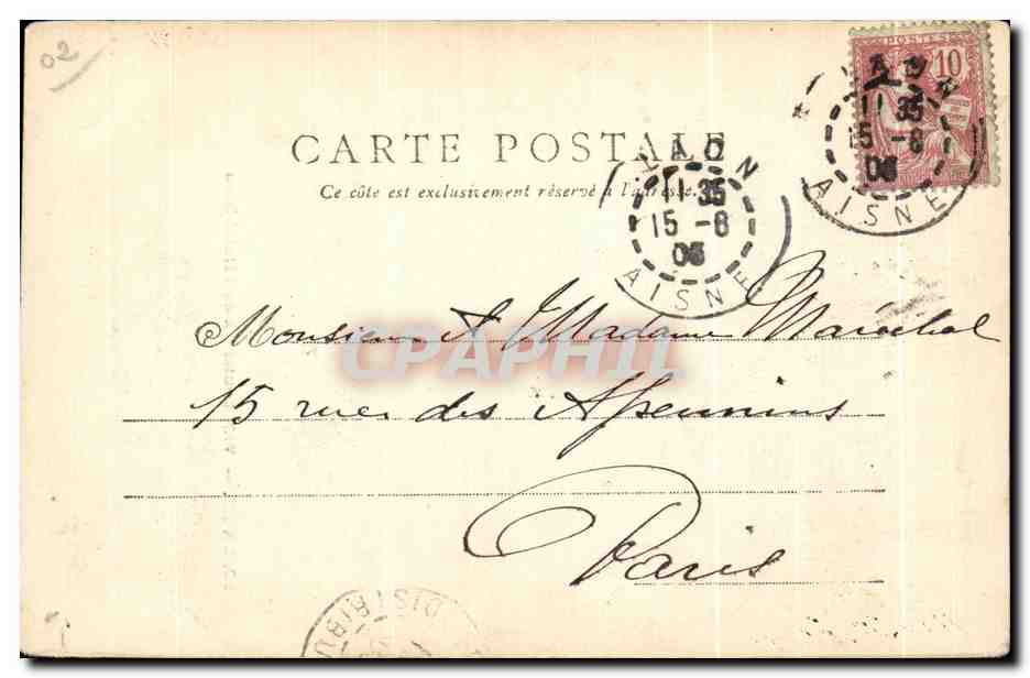 Vintage Postcard Laon Empty Bottles of the Hotel Dieu — Back