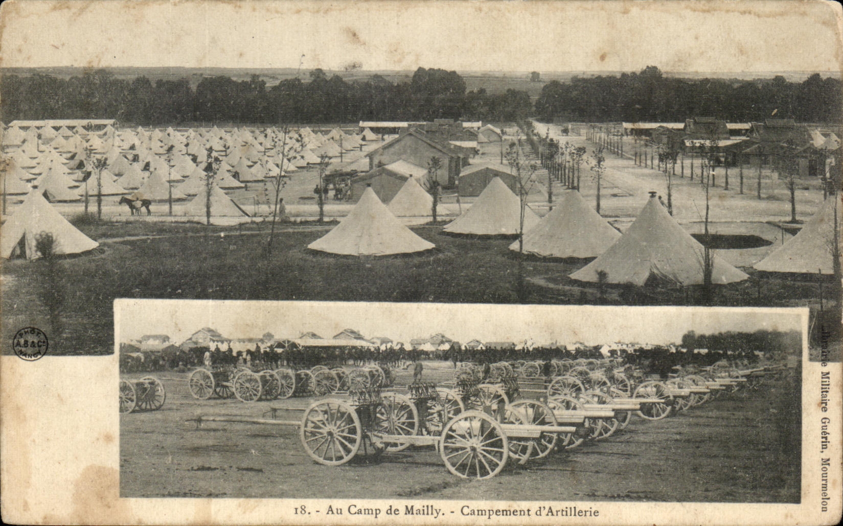 Camp Mailly — Artillerie-Lager — Militärischer Verlag Guérin, Nr. 18