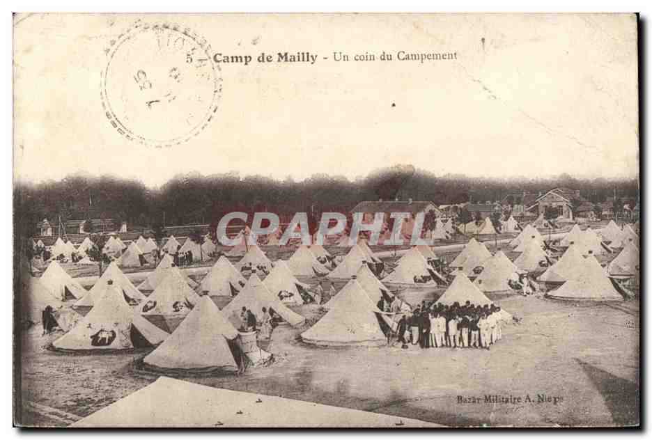 Camp de Mailly - Un coin du Campement — Bazar Militaire A. Niep
