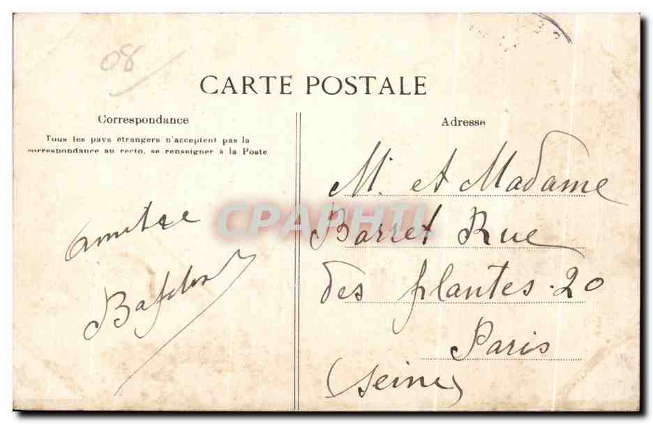 CPA Bataille de Sedan Le Monument Place d Alsace Lorraine — Rückseite