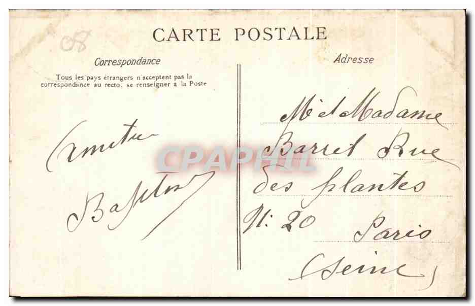 CPA Sedan Hopital militaire Tombeau du Marechal Fabert — Rückseite