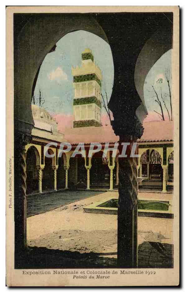 CPA Marseille Exposition Nationale et Coloniale de 1922 palais du Maroc