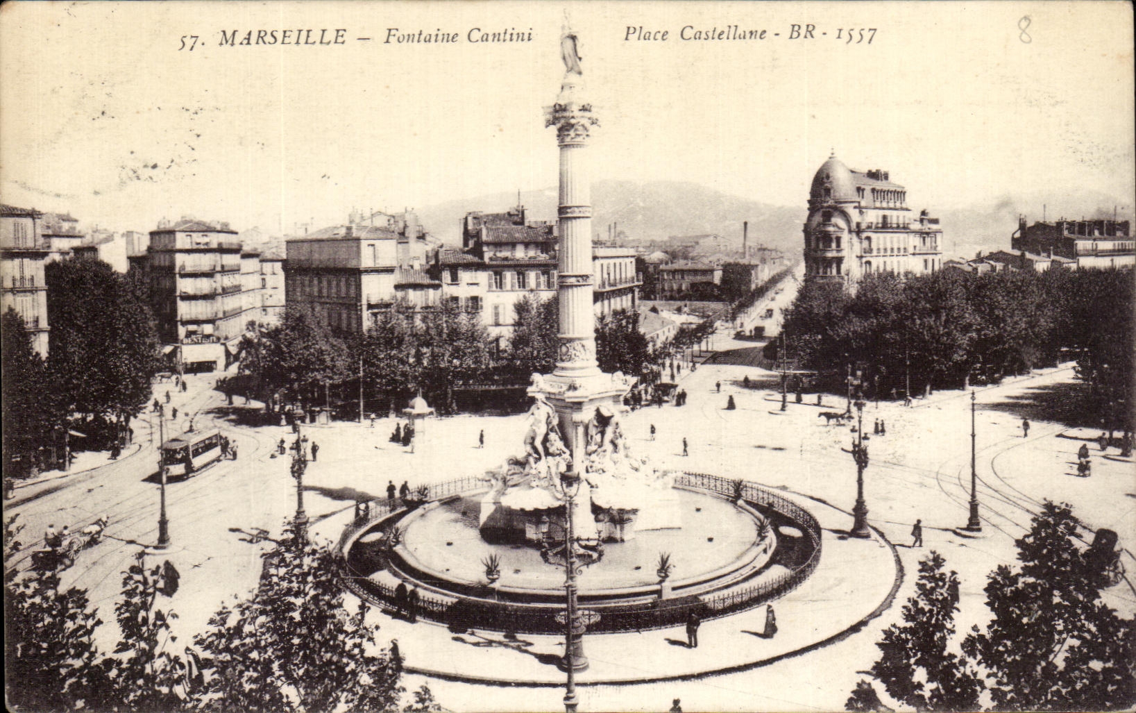 CPA Marseille Fontaine Cantini Place Castellane