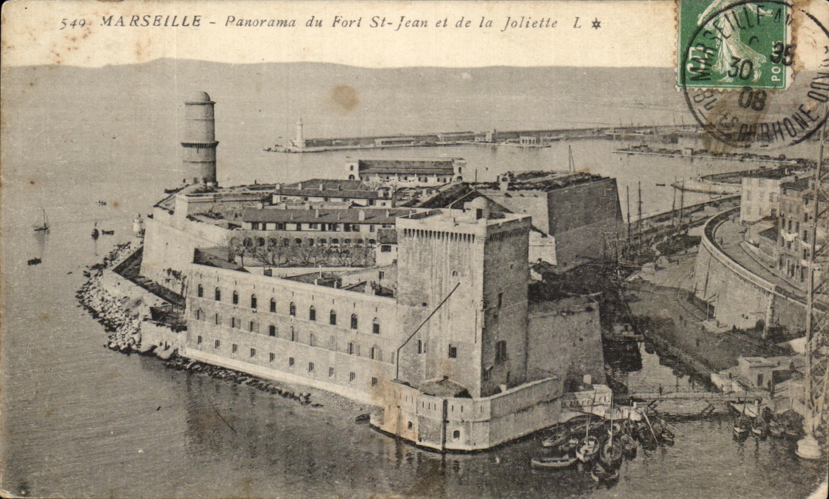 CPA Marseille Panorama du Fort St Jean et de la Joliette