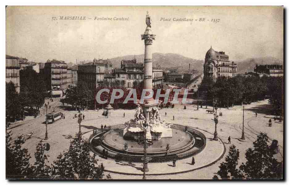 CPA Marseille Fontainc Cantini Place Casteliane