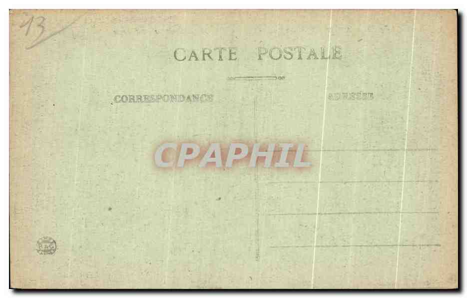 CPA Marseille Fontainc Cantini Place Casteliane — Verso