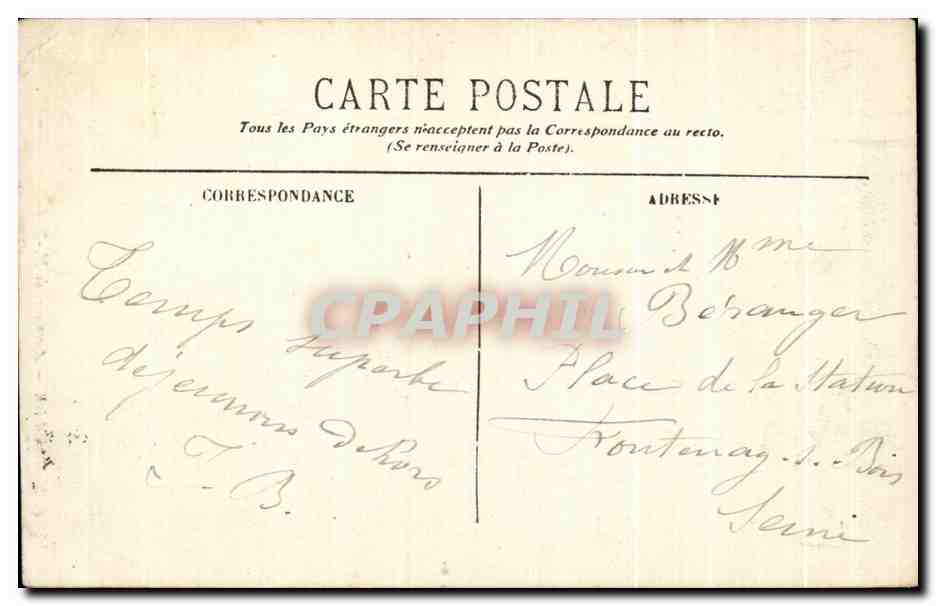 CPA Marseille Ascenseurs de la Garde — Rückseite