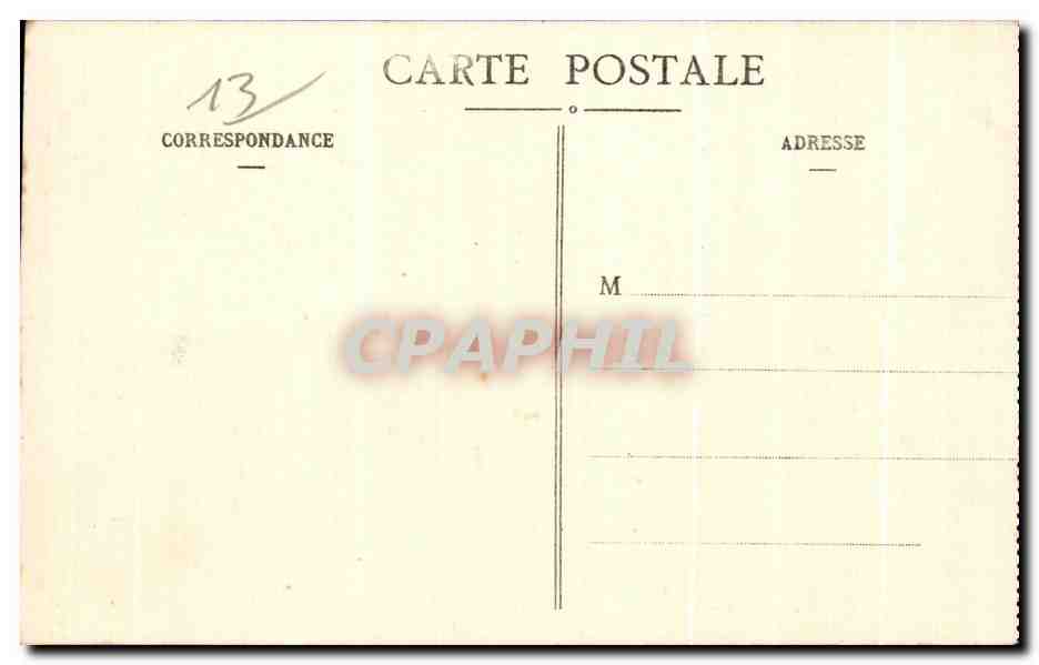 CPA Marseille Palais de Justiee et Statue Berryer — Rückseite