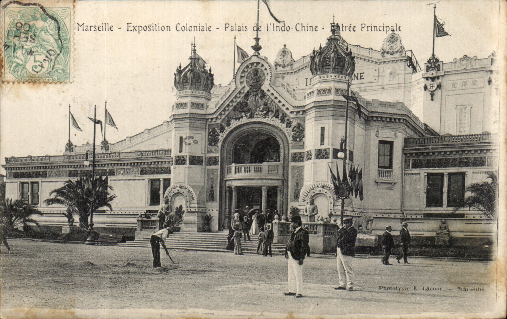 Marseille - Exposition Coloniale - Palais de l'Indo-Chine - Entrée Principale — Phototypie E. Lacour — Marseille