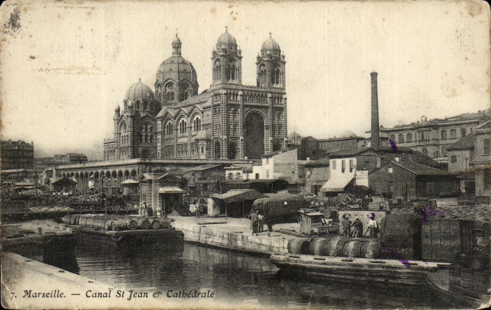 CPA Marseille Canal St Jean Cathedrate