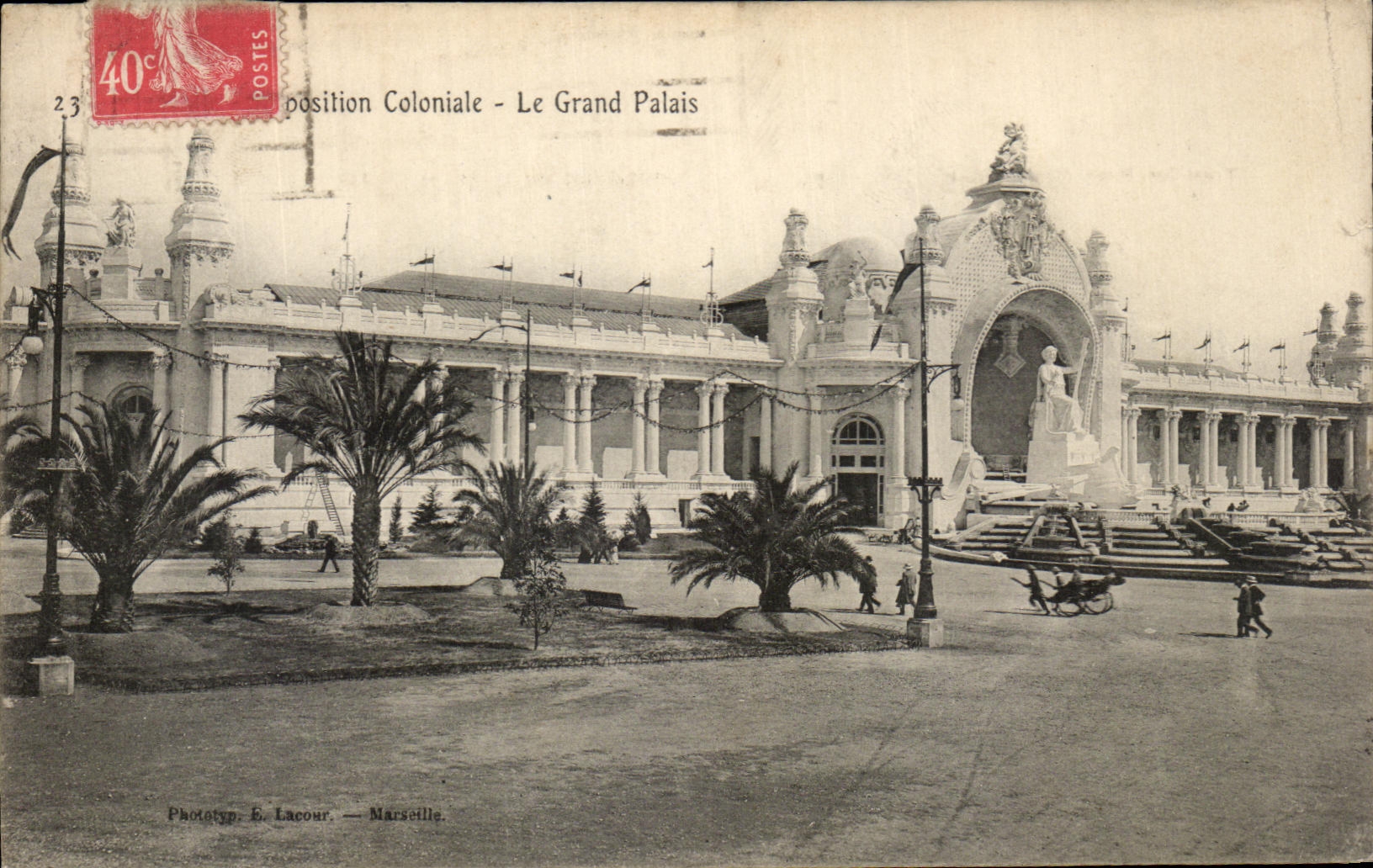 CPA MArseille Exposition coloniale 1922 Le Grand Palais