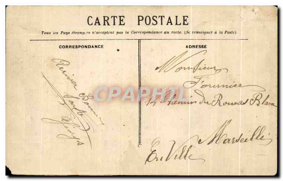 CPA Marseille Exposition Coloniale Pavillon de l afrique occidentale — Rückseite