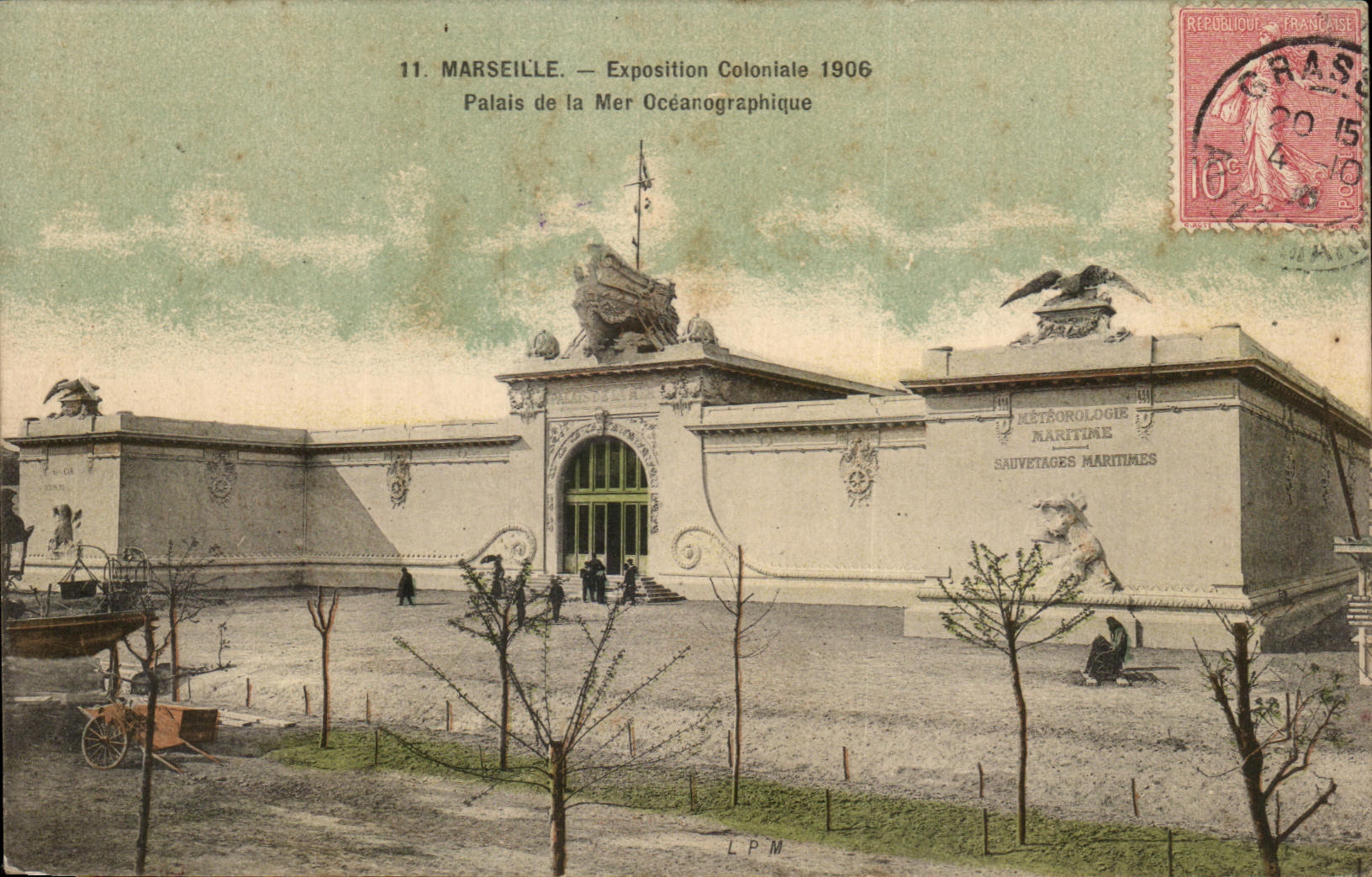 CPA Marseille Exposition Coloniale Palais de la Mer Ocearographique