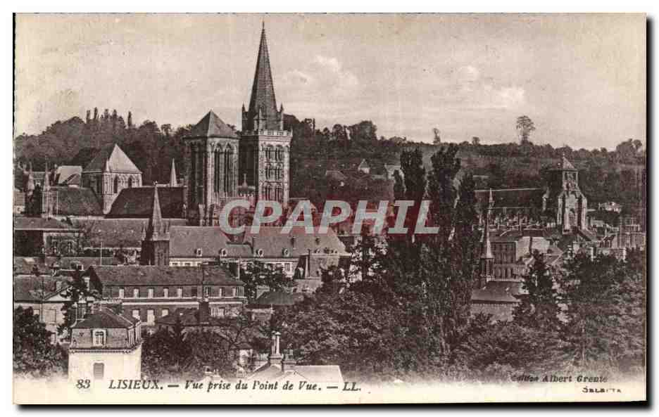 Lisieux — Vue prise du Point de Vue — Éditeur Albert Grante