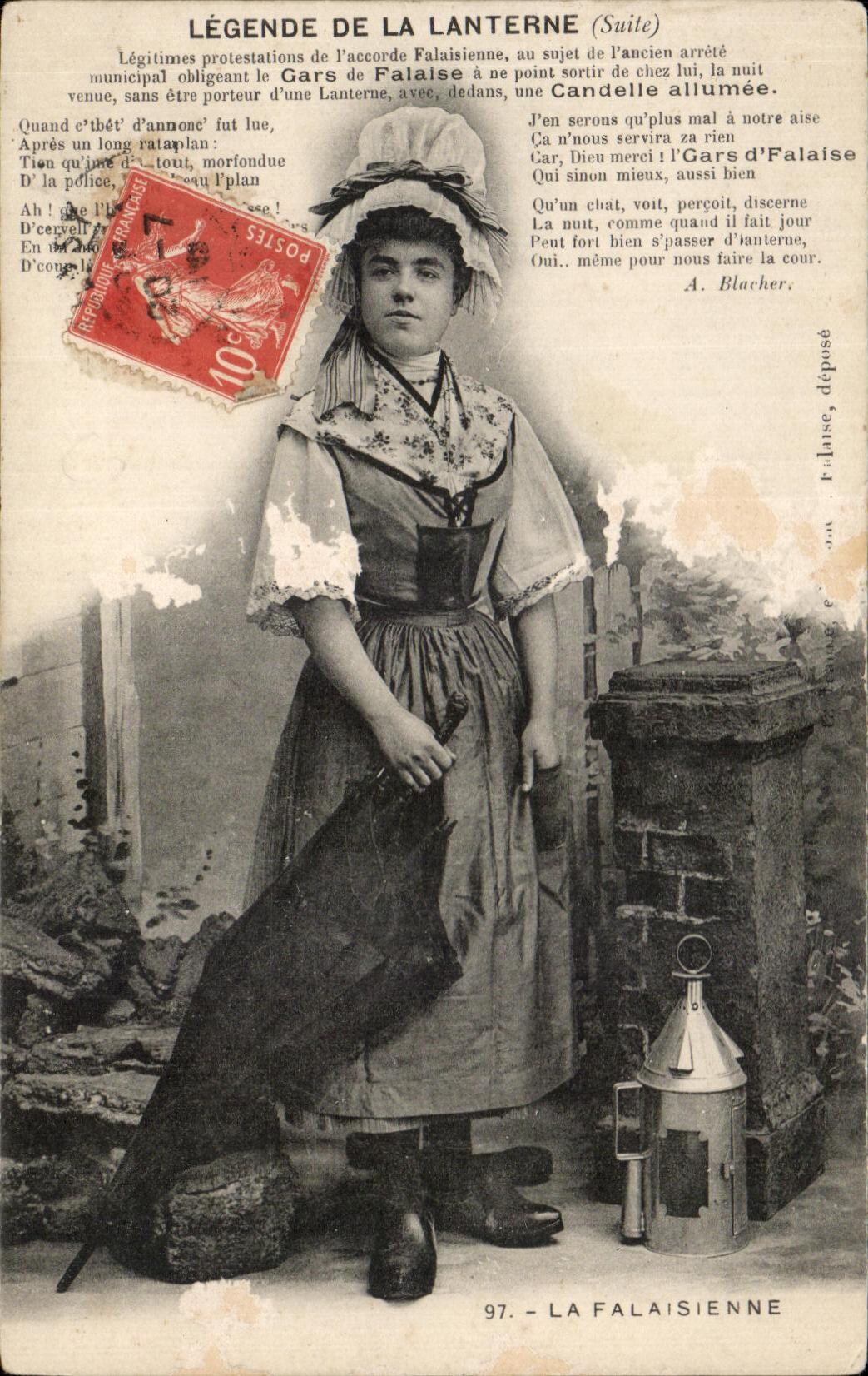 CPA Legende De La Lanterne (Suite) Falaise Femme