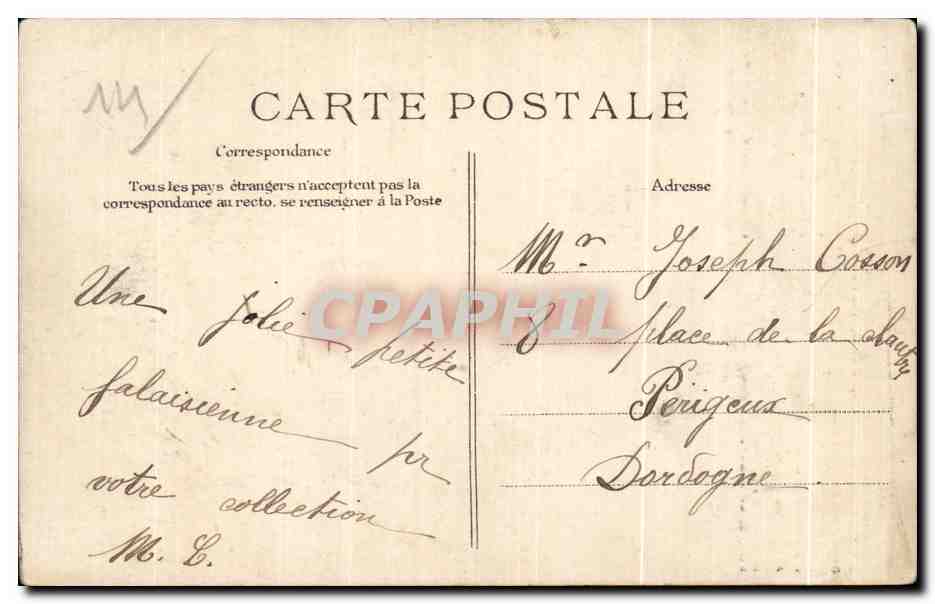 CPA Legende De La Lanterne (Suite) Falaise Femme — Rückseite