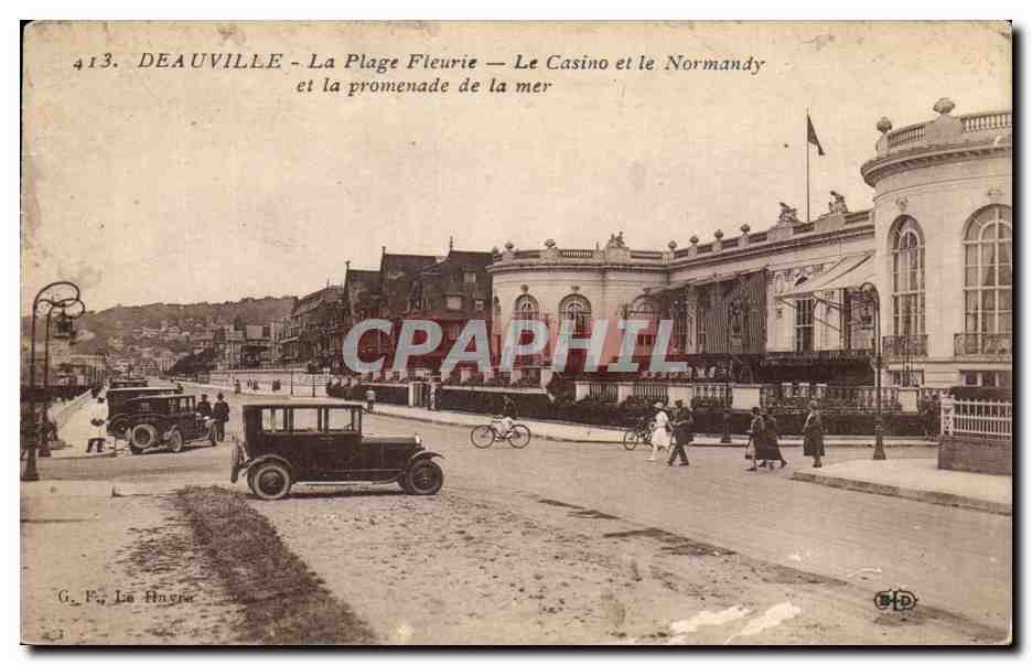 Deauville - La Plage Fleurie — Le Casino et le Normandy et la promenade de la mer — G. F. Le Havre