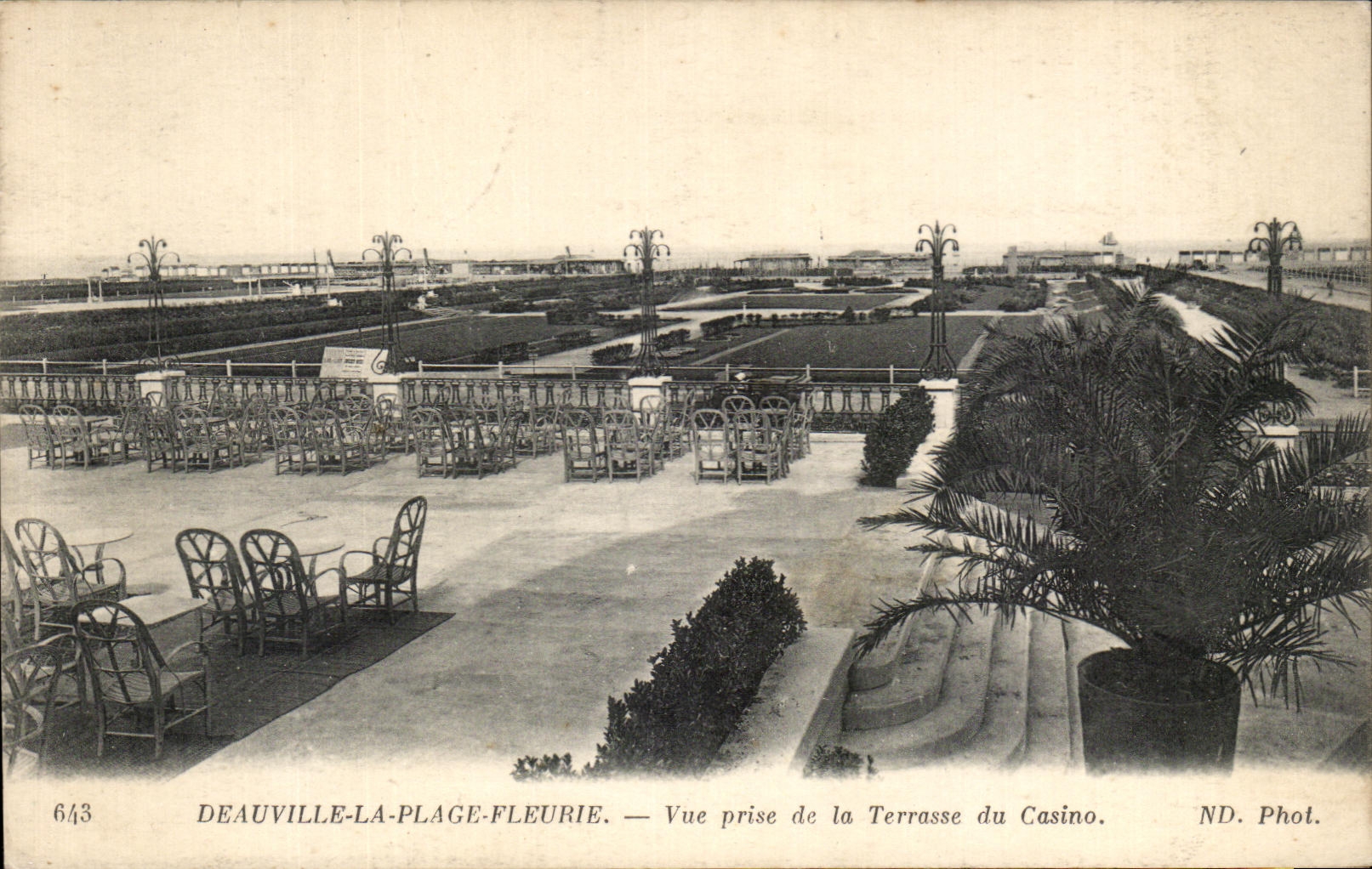 Deauville-La-Plage-Fleurie — View Taken from the Casino Terrace — ND. Photo. — No. 643